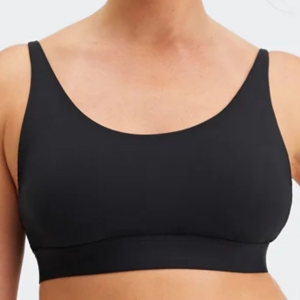 Fabletics NWT Naked Feel Scoop Neck Bralette XXL 14 16 in black
